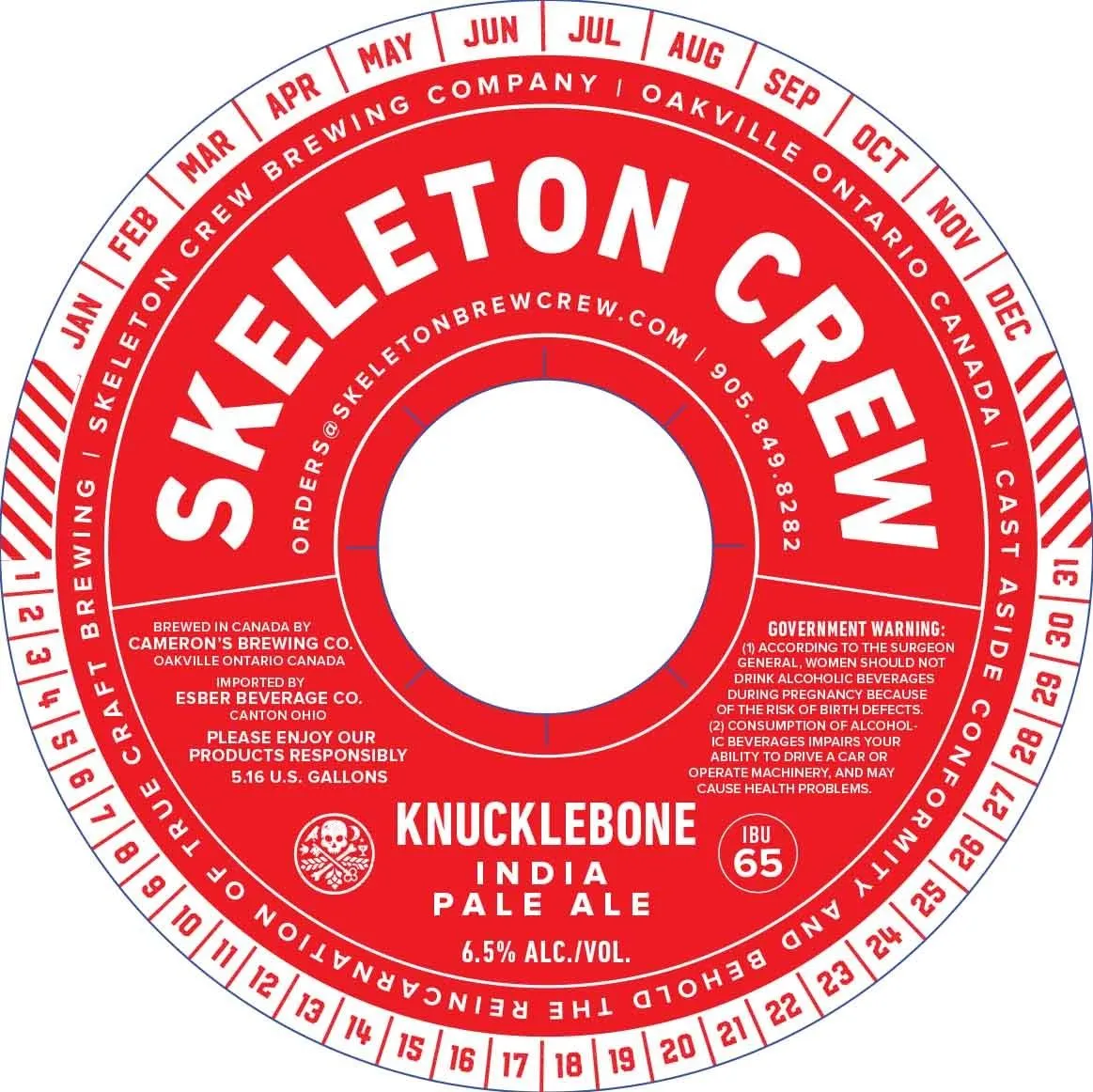 Knucklebone India Pale Ale — full label as filed with TTB