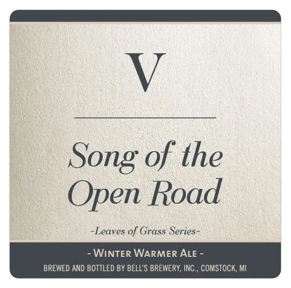 Song of the Open Road — full label as filed with TTB