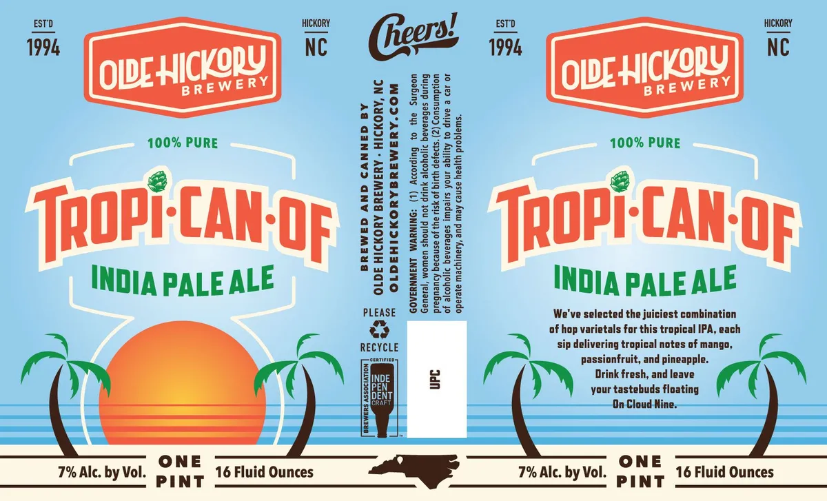 Tropi-Can-Of India Pale Ale — full label as filed with TTB