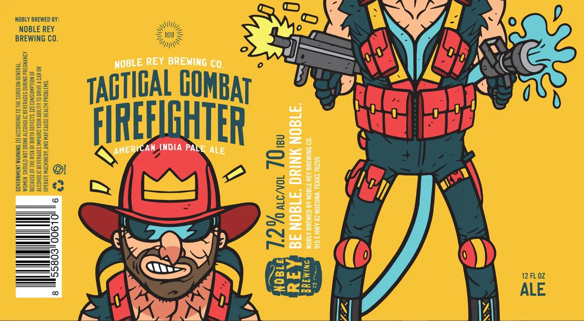 Tactical Combat Firefighter label art — TACTICAL COMBAT FIREFIGHTER