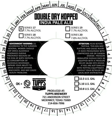Double Dry Hopped India Pale Ale Series 17 label