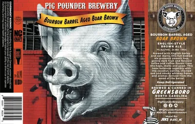 Bourbon Barrel Aged Boar Brown label