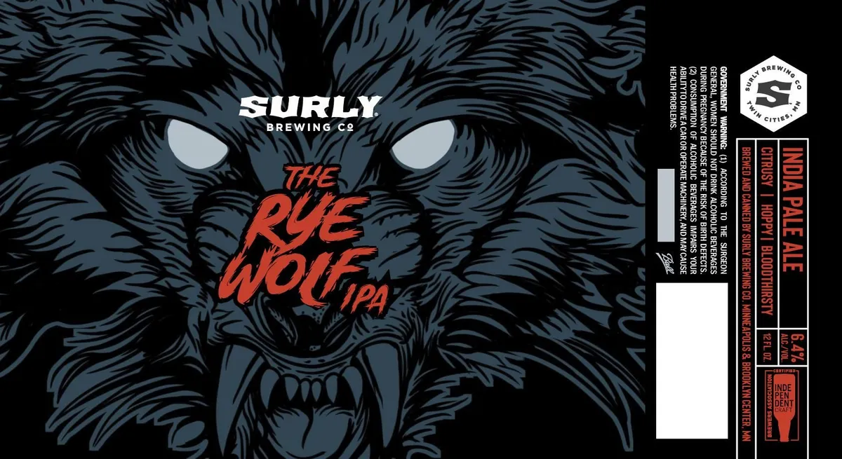 The Rye Wolf IPA — full label as filed with TTB