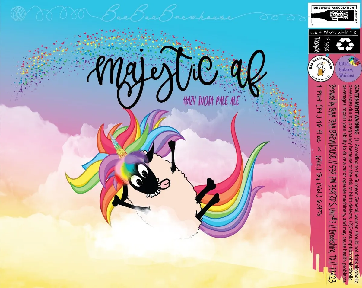 Majestic AF label art — MAJESTIC AF HAZY INDIA PALE ALE