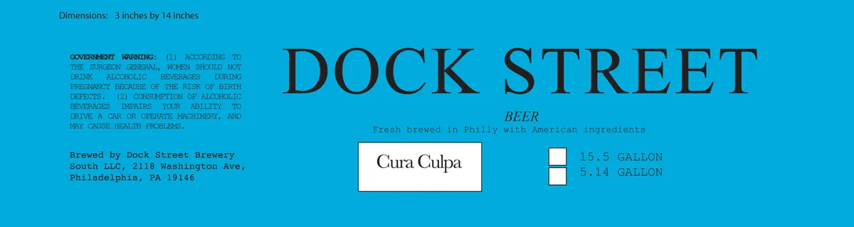 Cura Culpa — full label as filed with TTB