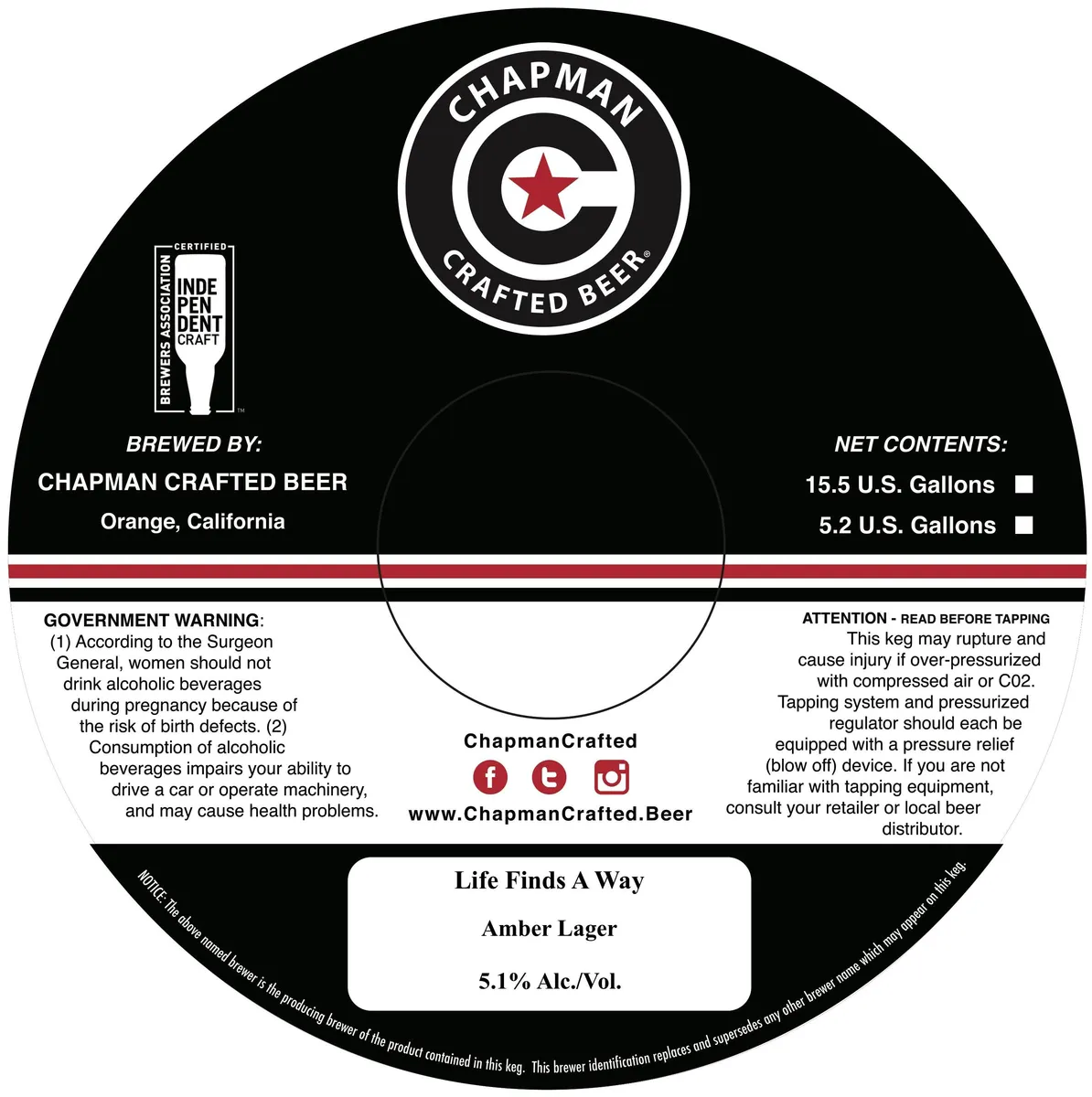 Life Finds A Way — full label as filed with TTB