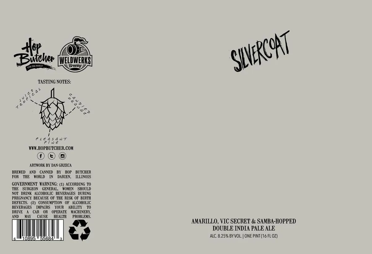 Silvercoat — full label as filed with TTB