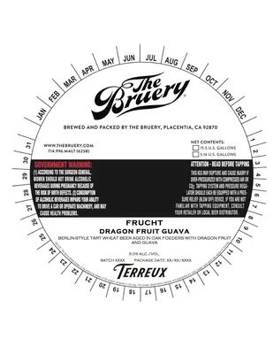 Frucht Dragon Fruit Guava label