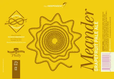 Meander Grapefruit Pale Ale label
