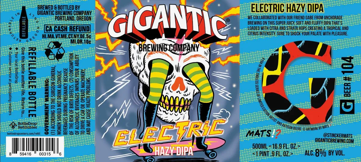 Electric Hazy DIPA — full label as filed with TTB