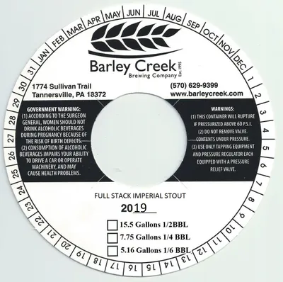 Full Stack Imperial Stout label