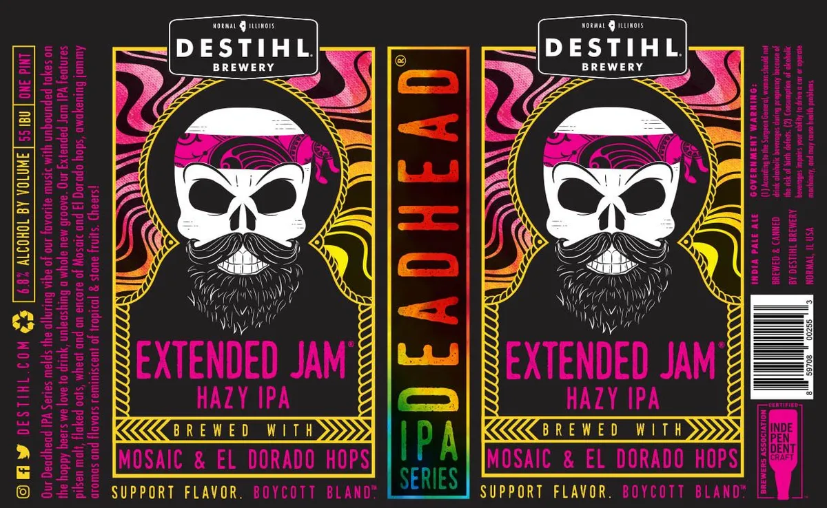 Deadhead IPA Series: Extended Jam — full label as filed with TTB