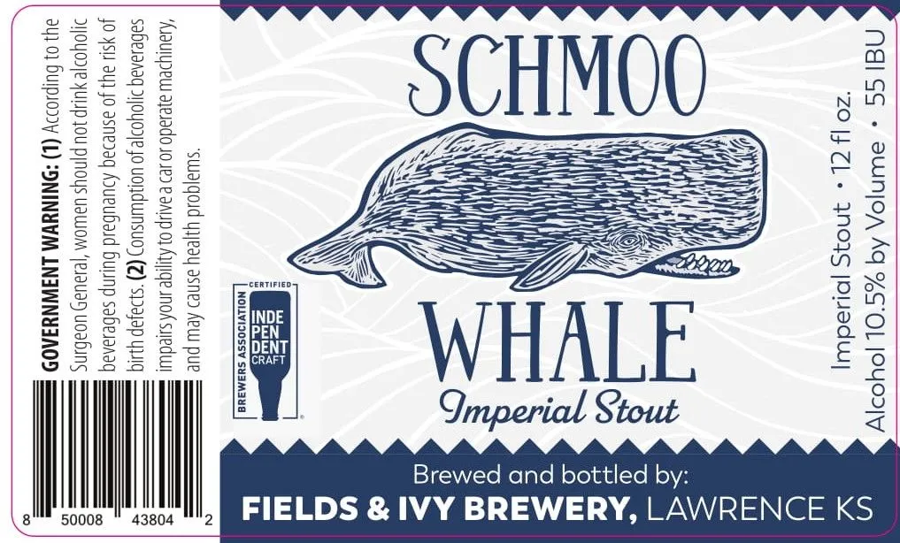 Schmoo Whale Imperial Stout label