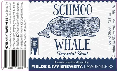 Schmoo Whale Imperial Stout label