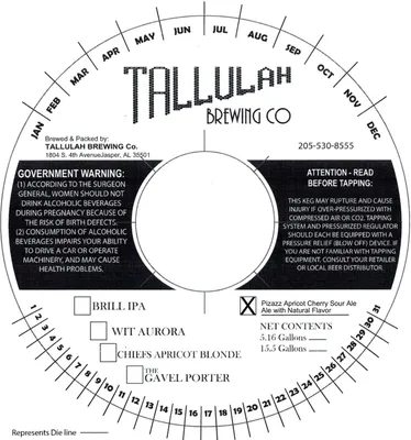 Pizazz Apricot Cherry Sour Ale label