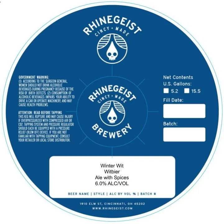 Winter Wit — full label as filed with TTB