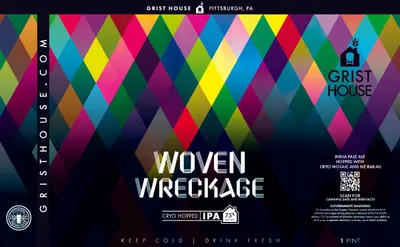 Woven Wreckage label