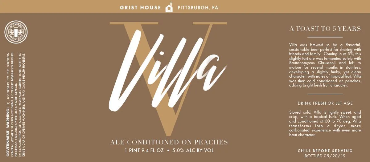 Villa — full label as filed with TTB
