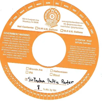 Sir Topham Baltic Porter label