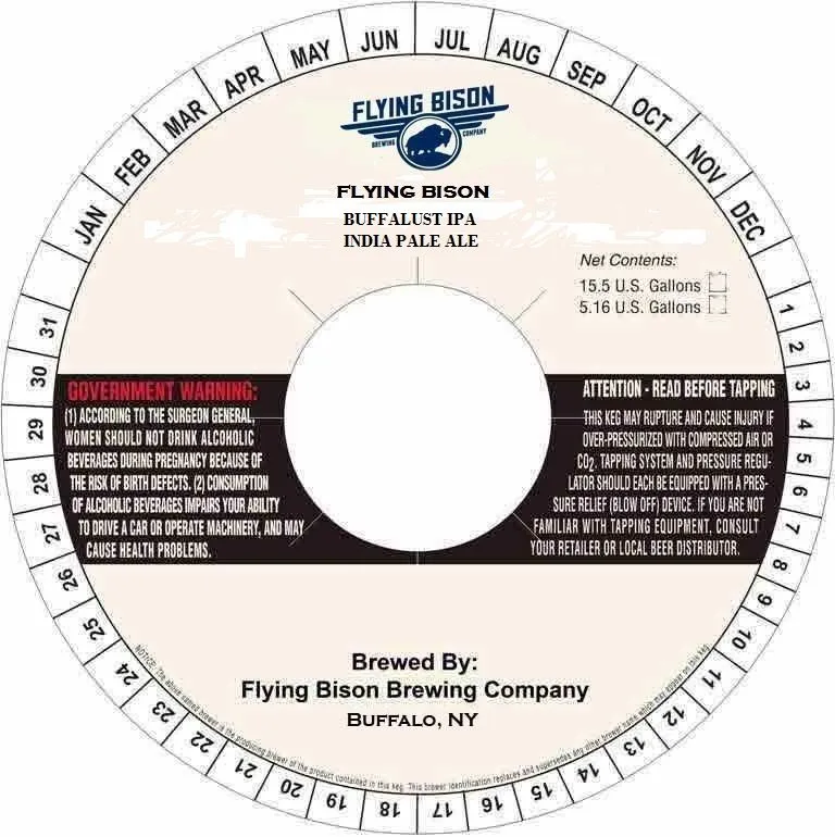 Buffalust IPA — full label as filed with TTB
