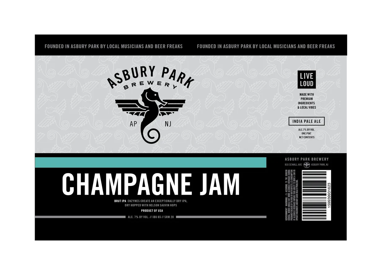 Champagne Jam label art — CHAMPAGNE JAM