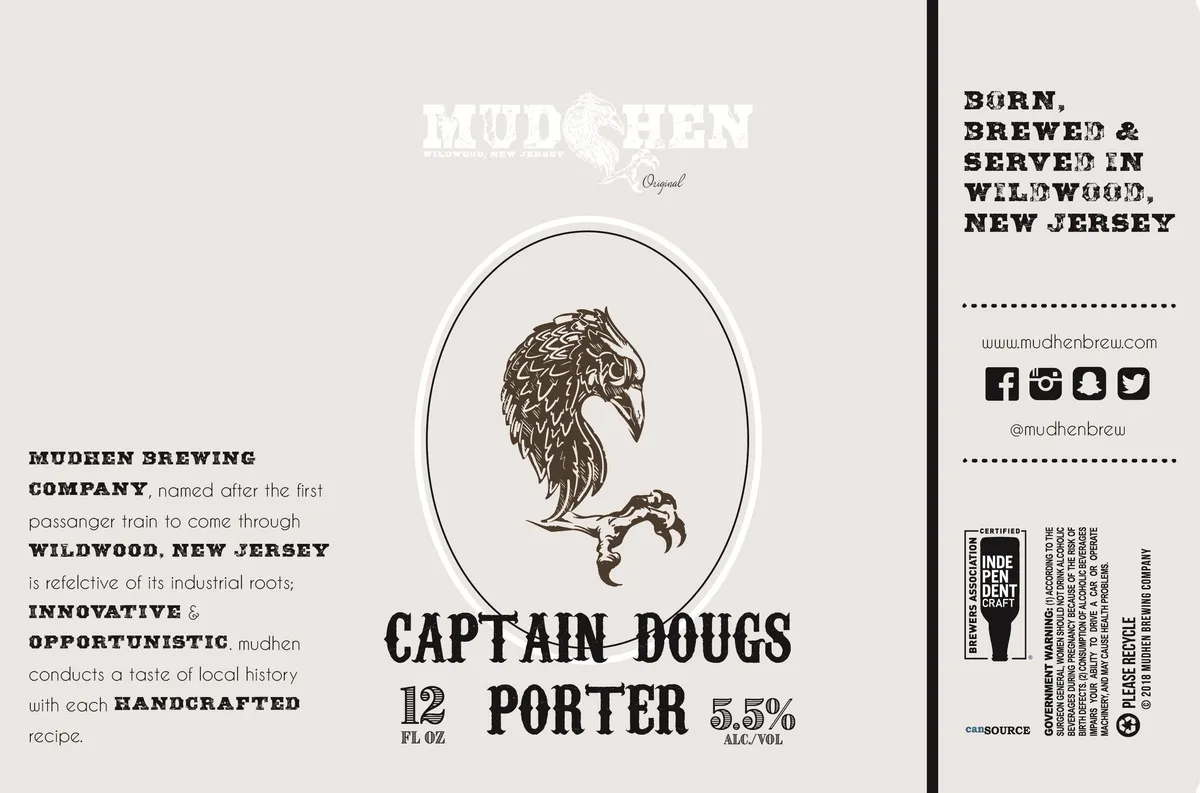 Captain Dougs Porter label art — CAPTAIN DOUGS PORTER