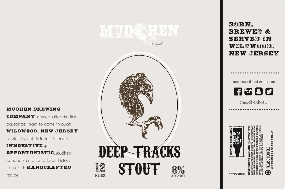 Deep Tracks Stout label art — DEEP TRACKS STOUT