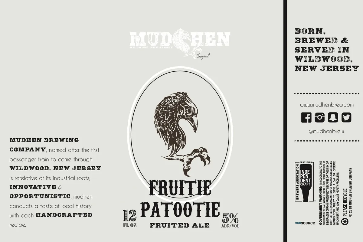 Fruitie Patootie — full label as filed with TTB