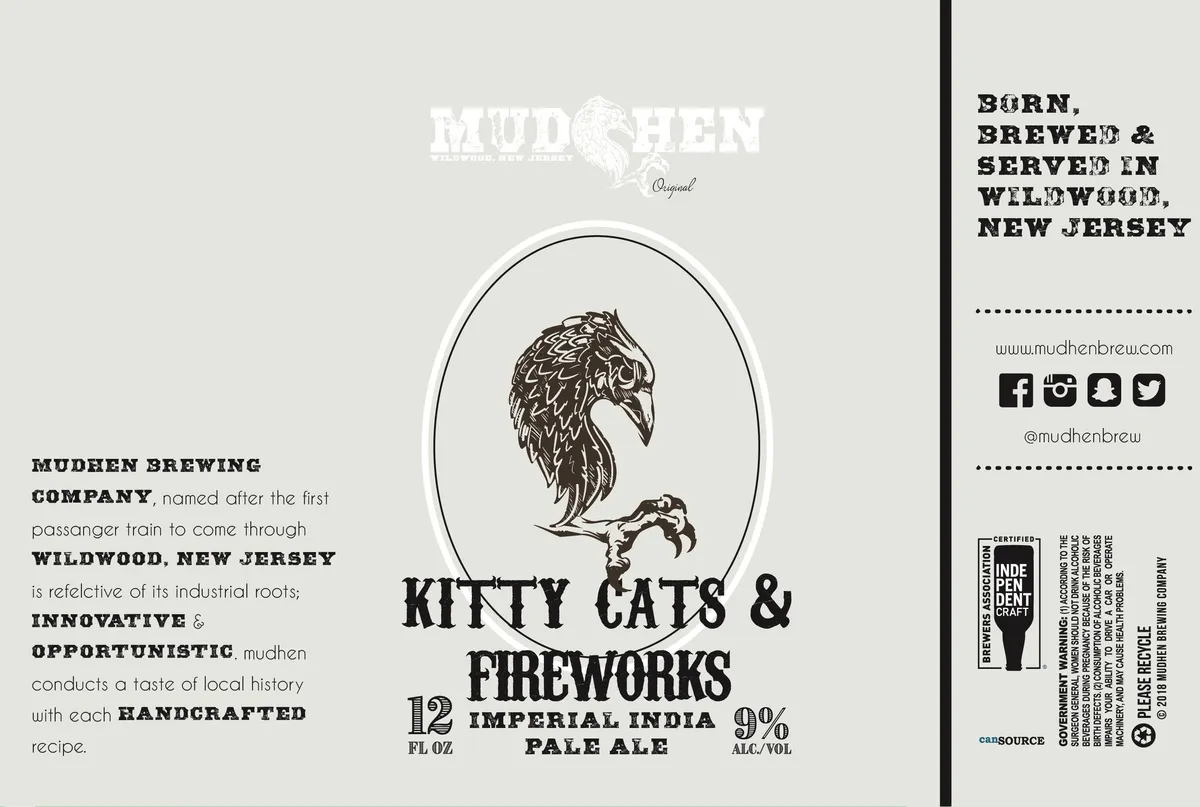 Kitty Cats & Fireworks — full label as filed with TTB