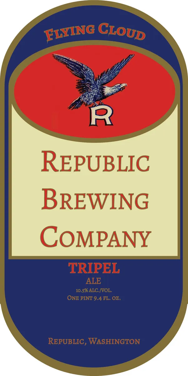 Flying Cloud label art — REPUBLIC BREWING COMPANY