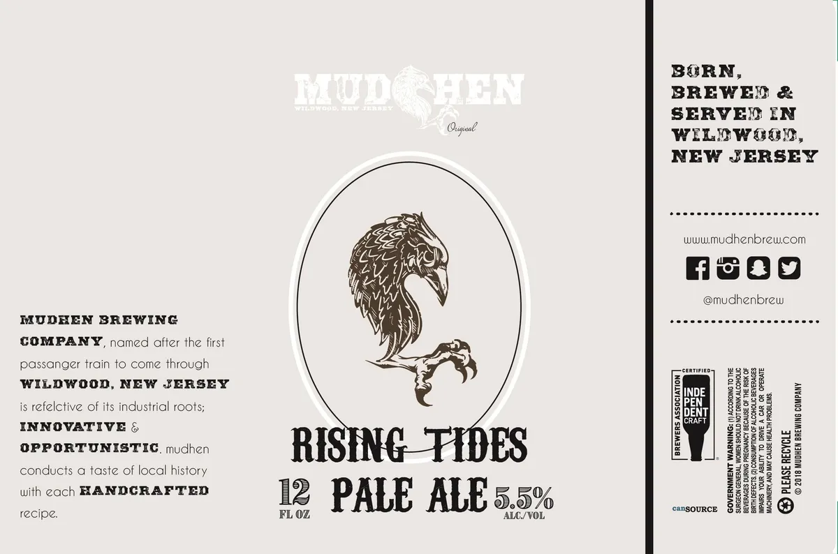 Rising Tides Pale Ale label art — RISING TIDES PALE ALE