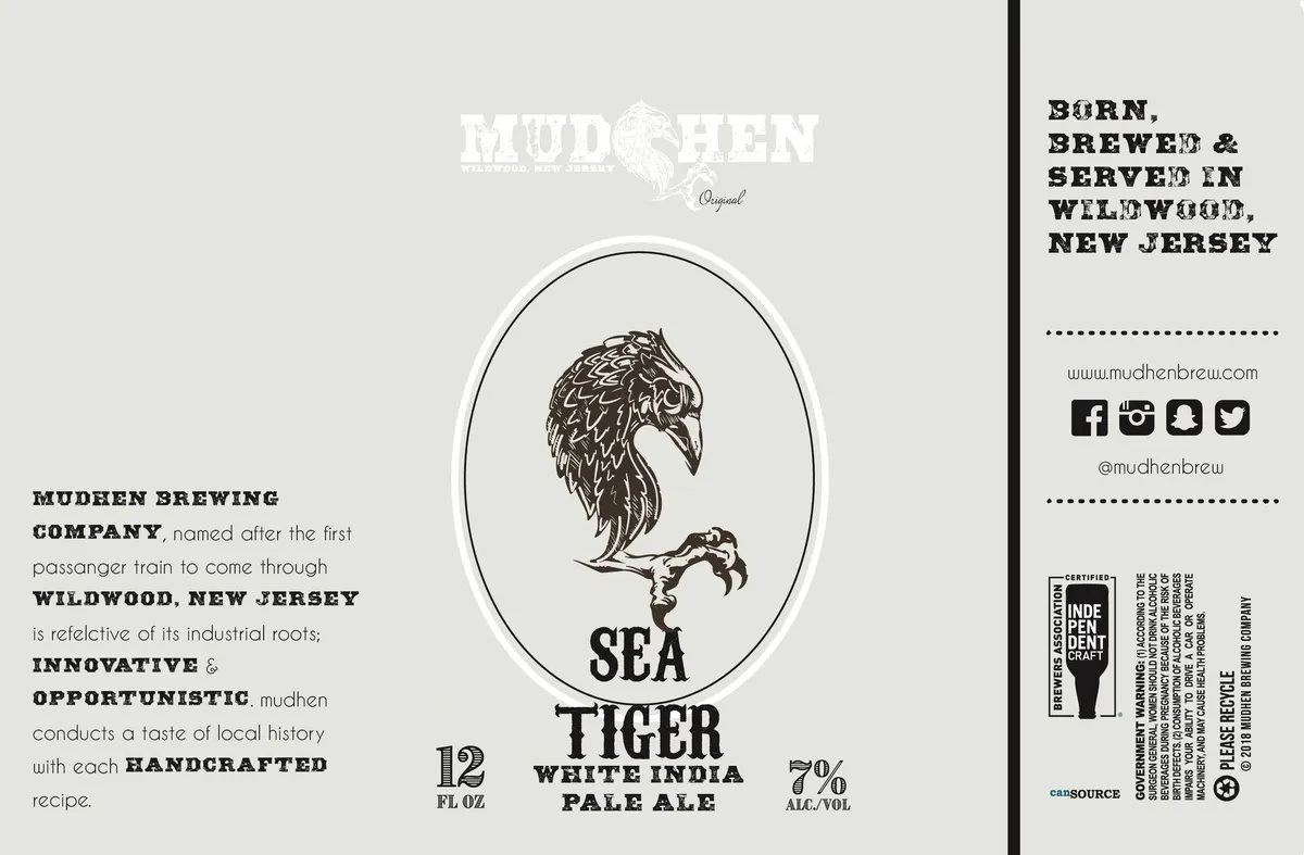 Sea Tiger — full label as filed with TTB