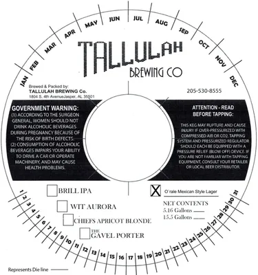 O'rale Mexican Style Lager label