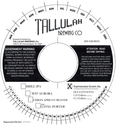 Sophisticated Scotch Ale label