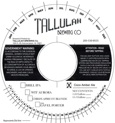 Coco Amber Ale label