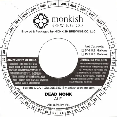 Dead Monk label
