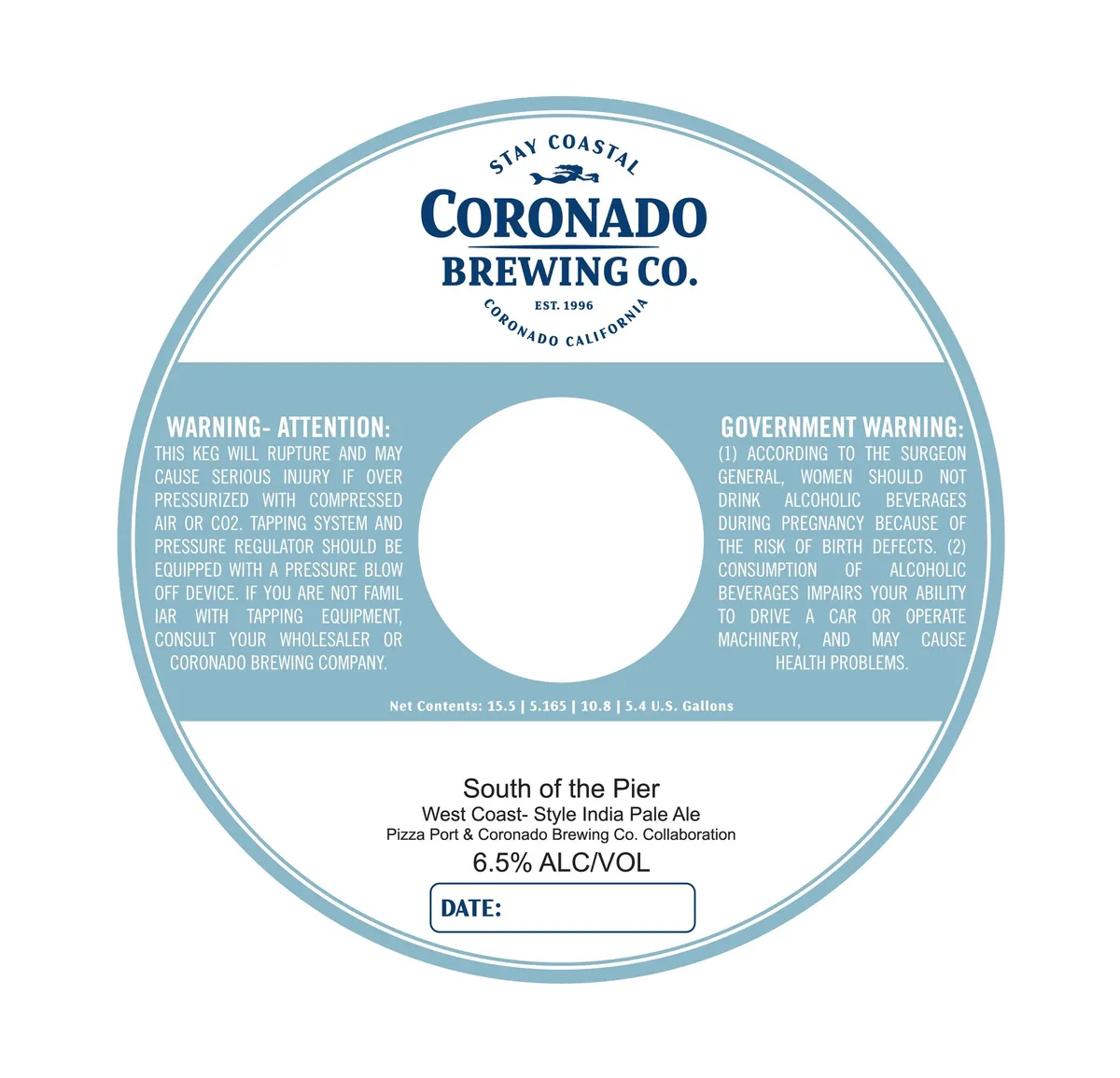 South of the Pier label art — SOUTH OF THE PIER