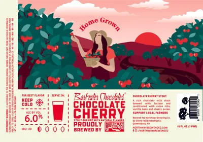 Barkeater Chocolates Chocolate Cherry Stout label