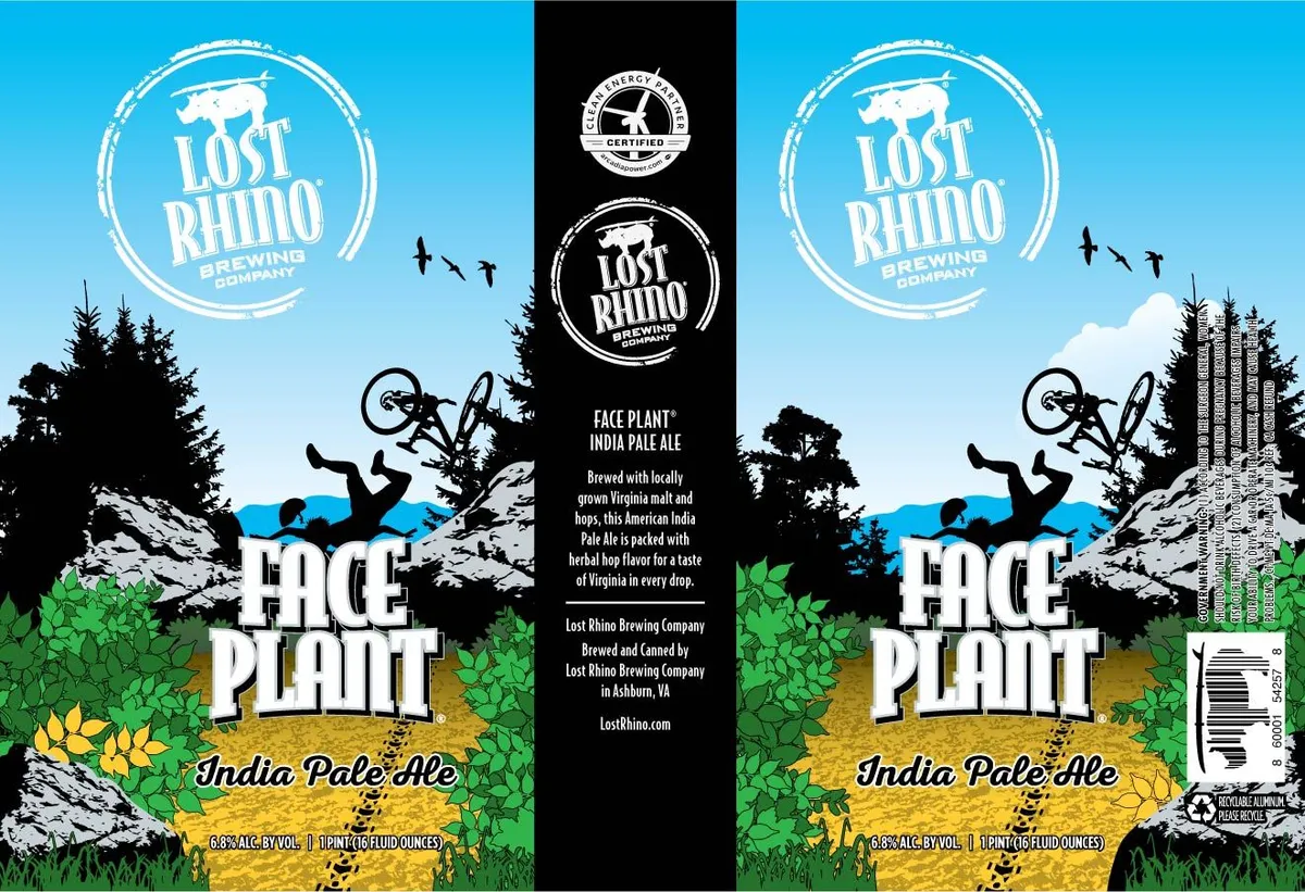 Face Plant — full label as filed with TTB