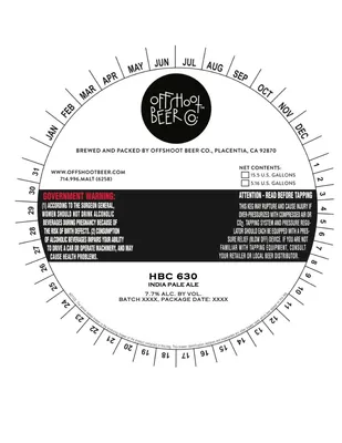 HBC 630 label