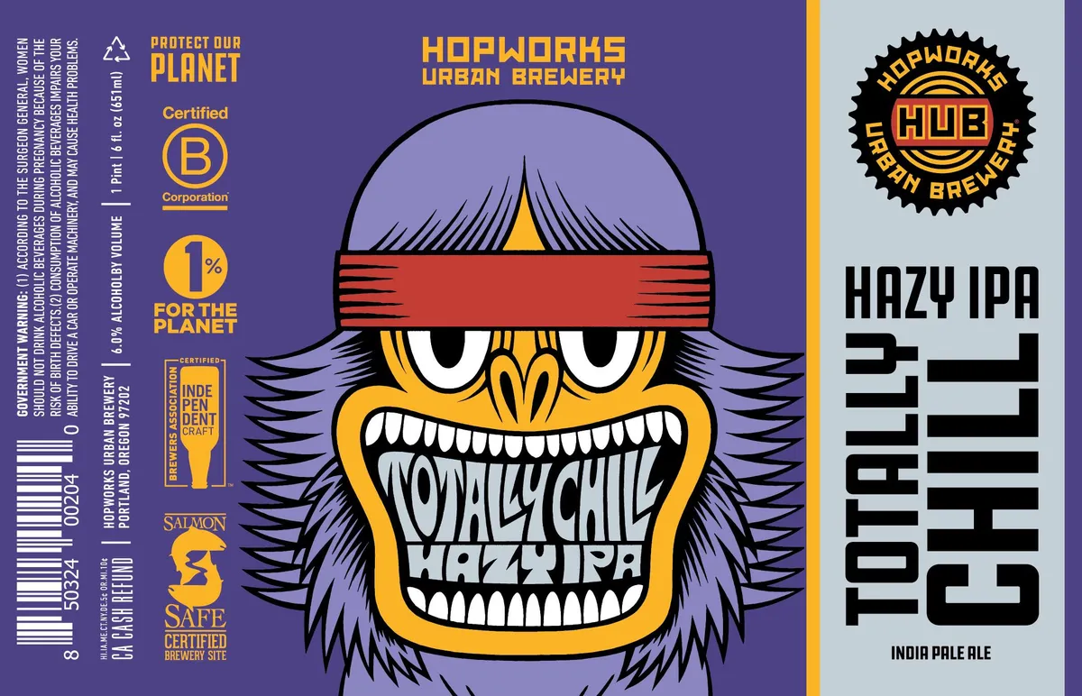 Totally Chill Hazy IPA — full label as filed with TTB