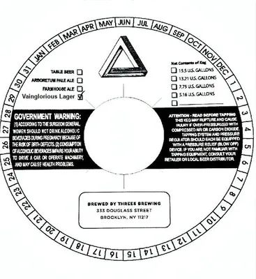 Vainglorious Lager label