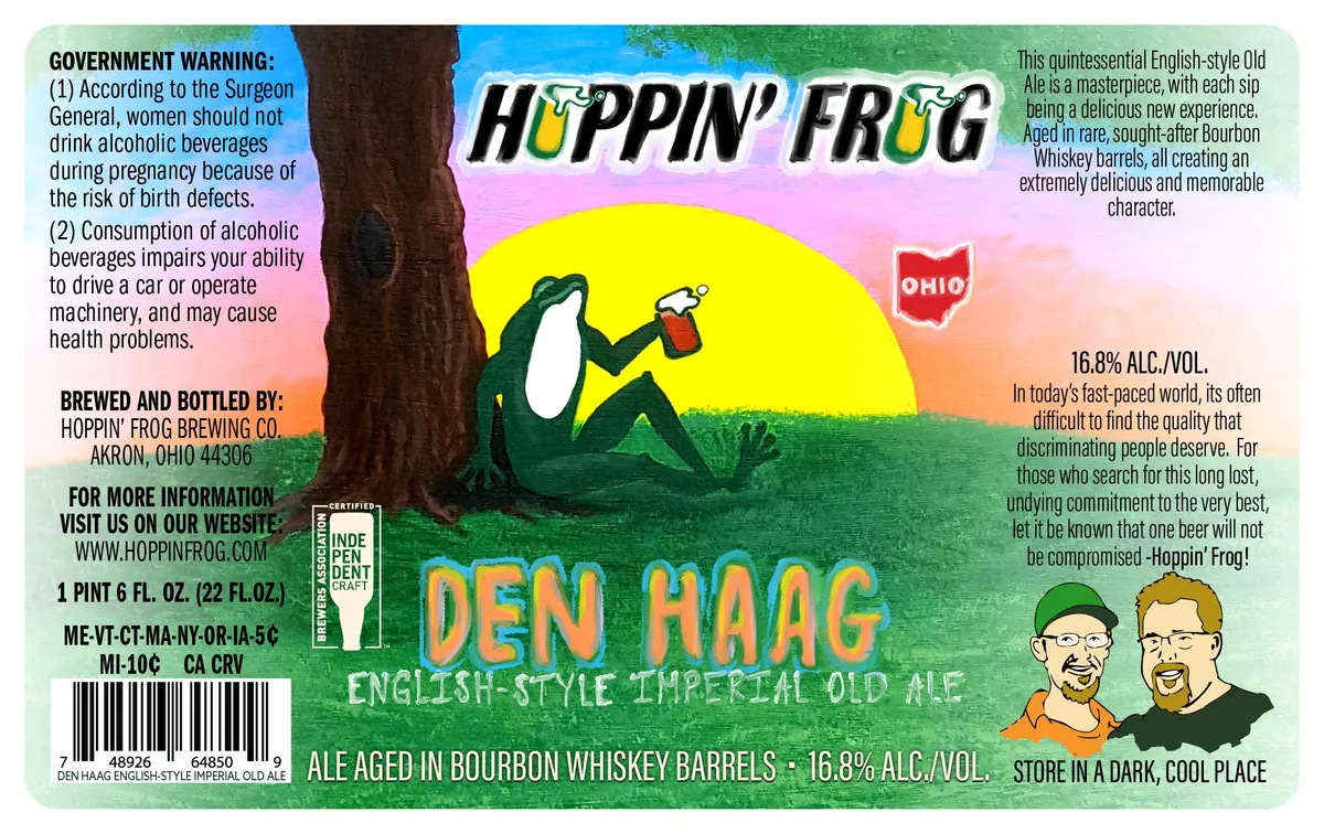 Den Haag label art — HOPPIN' FROG