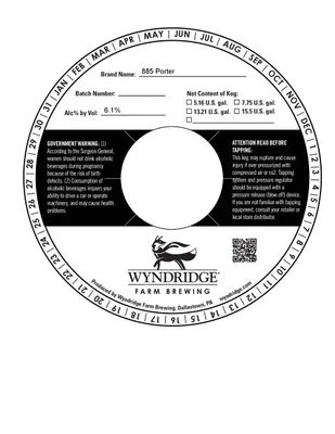 885 Porter label
