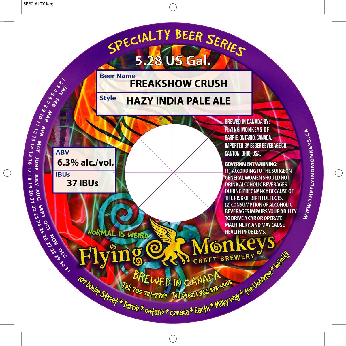Freakshow Crush — full label as filed with TTB