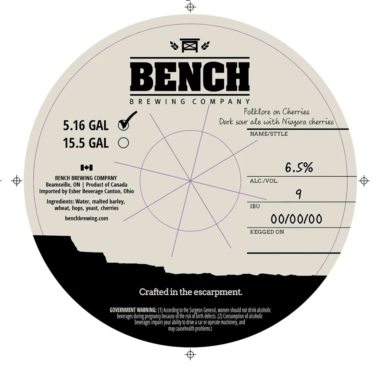 Folklore on Cherries — full label as filed with TTB