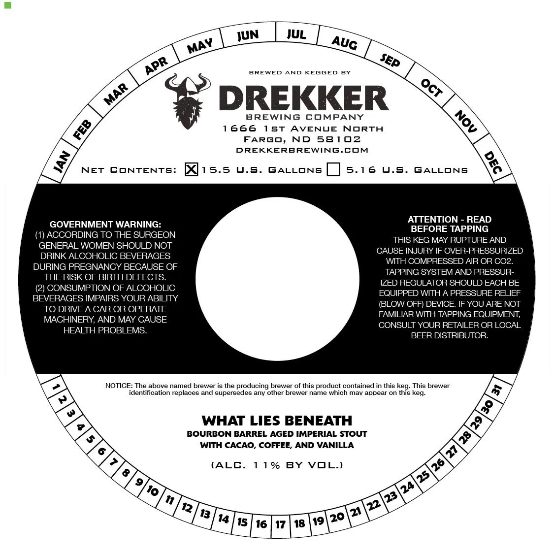 What Lies Beneath — full label as filed with TTB