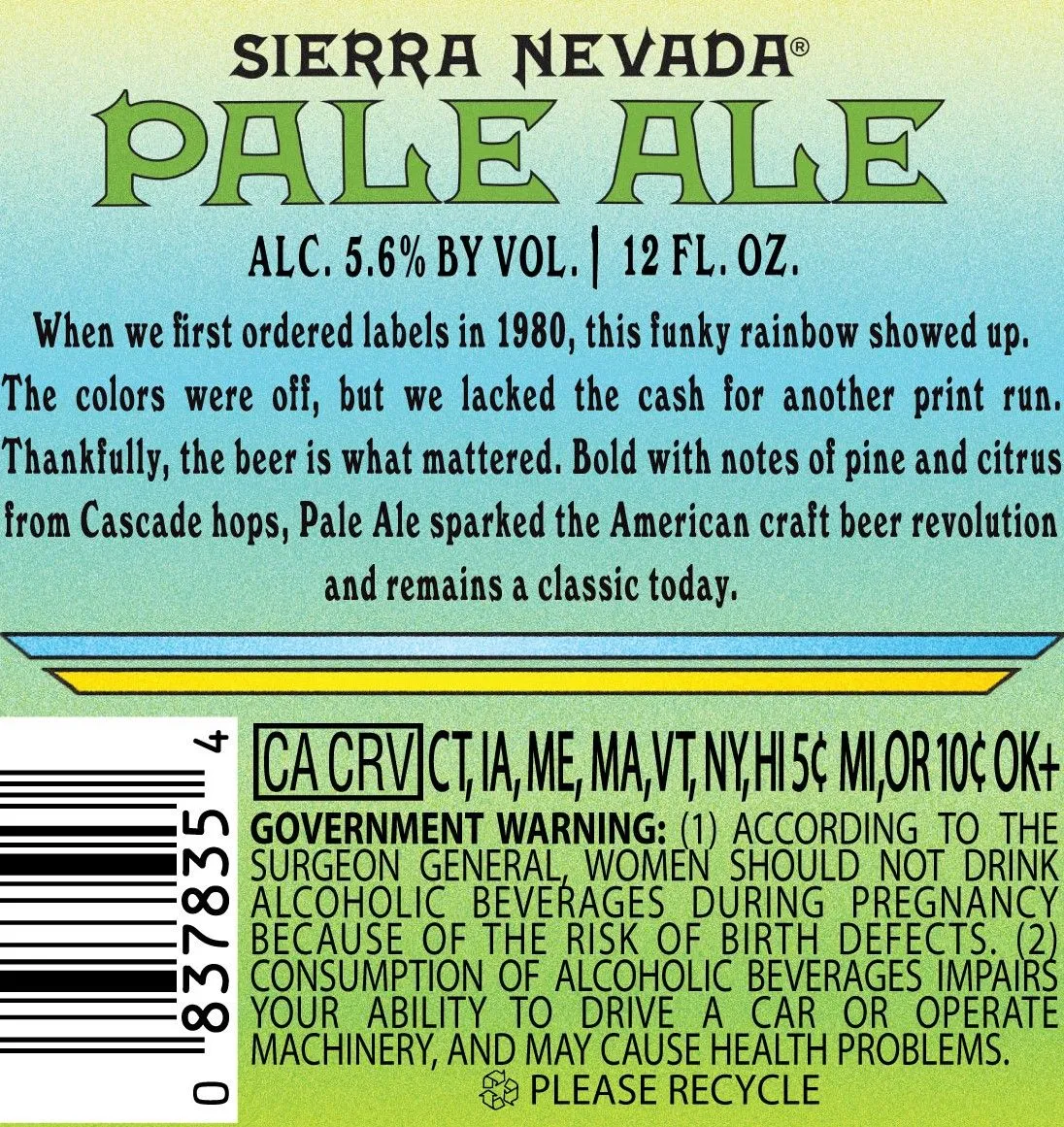 Pale Ale label art — SIERRA NEVADA