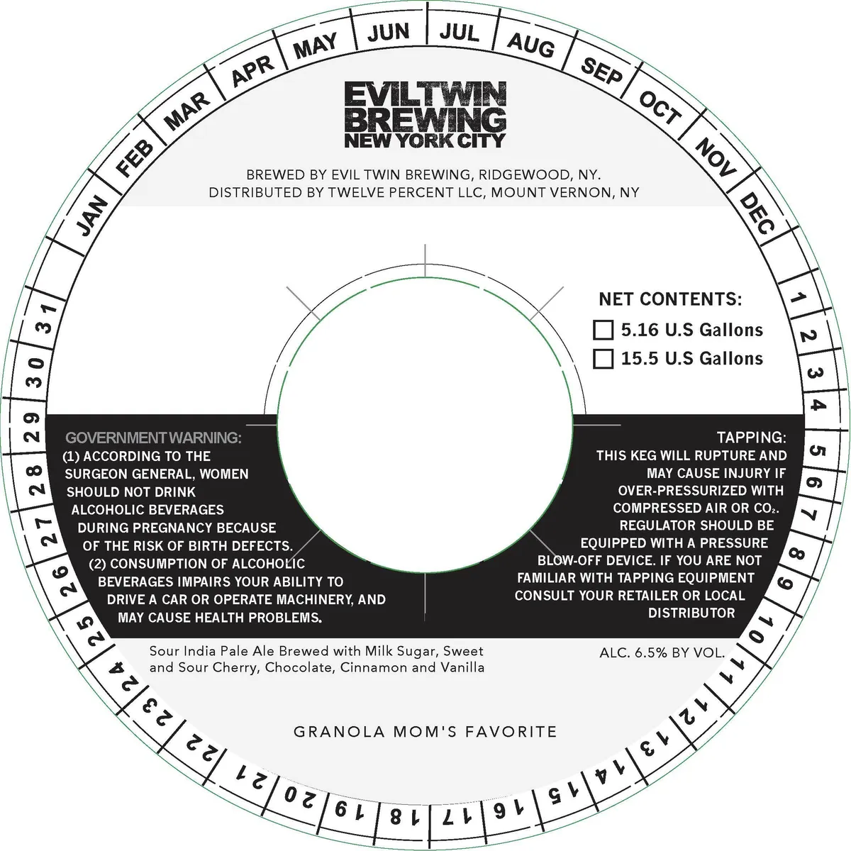 Granola Mom's Favorite label art — EVIL TWIN BREWING NEW YORK CITY
