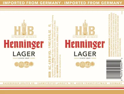 Henninger Lager label
